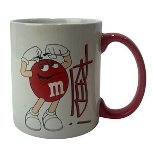 Mars Real‎ M&M World Collectors Mug With Red Character Flexing Arm 12 oz